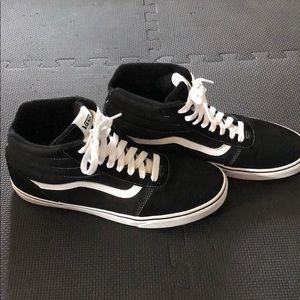 Vans Old Skool Black and White High Tops Men’s 12